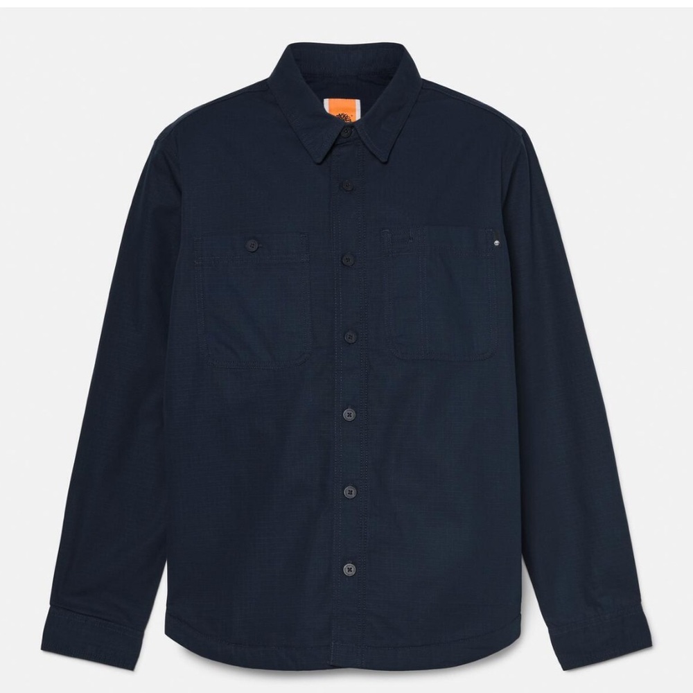 Timberland Printed Men’s Fleece Lined Shacket with Plaid Interior NWT